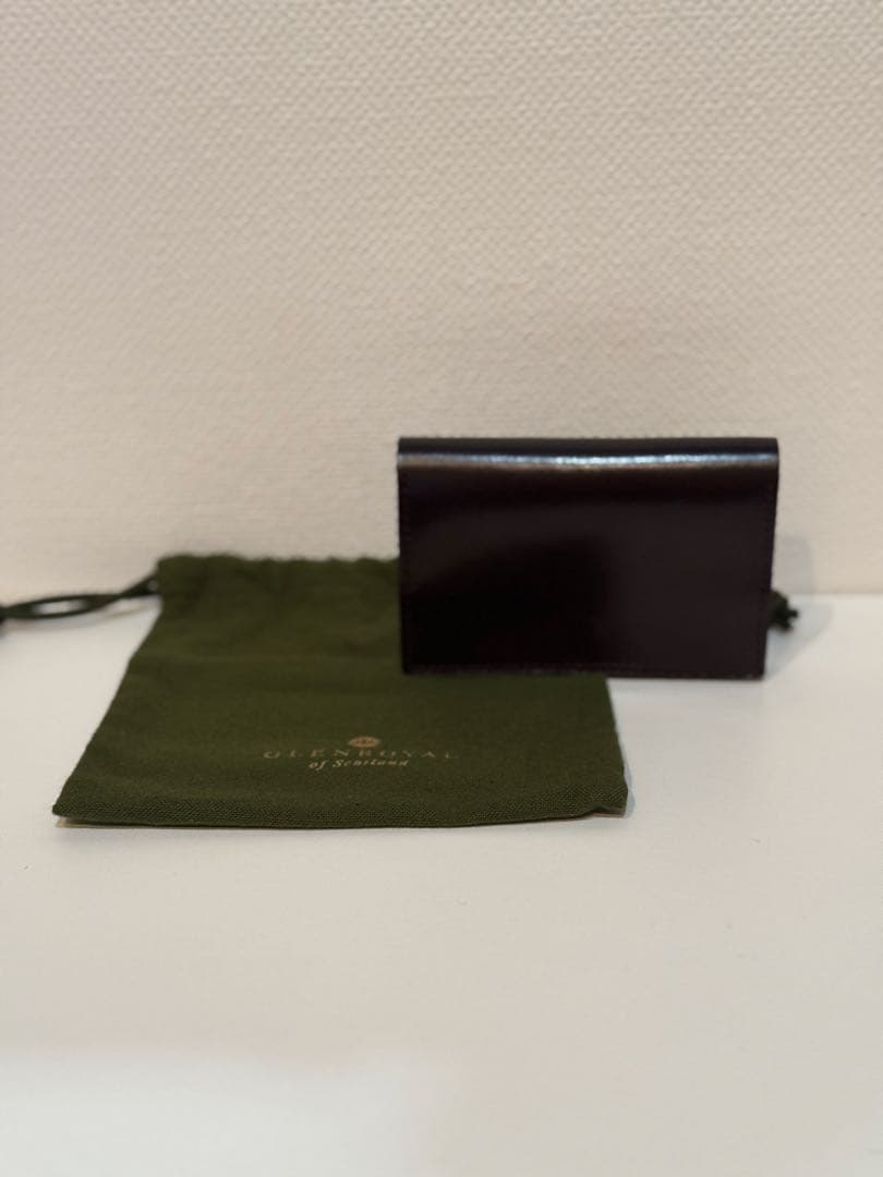 GLENグレンロイヤルスリムスクエアカードケースダークブラウン名刺入れ