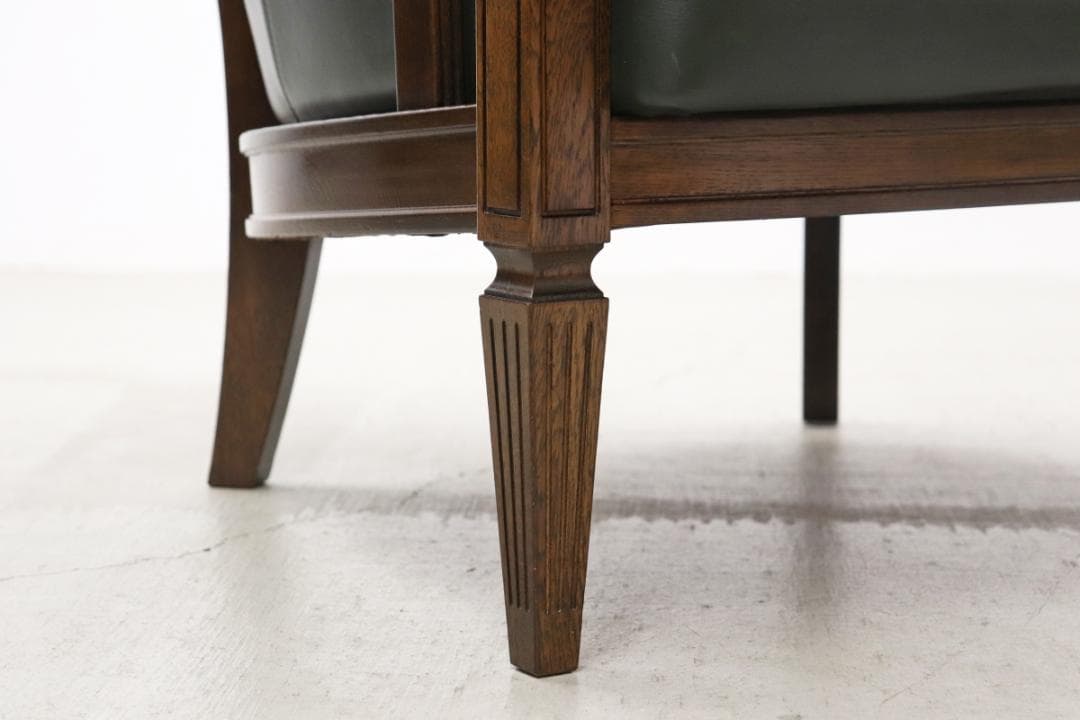 カリモク ドマーニ クイーンズライフ クラシカル 本革 レザー 1P ソファ