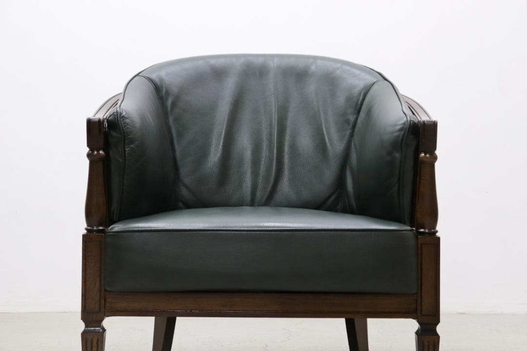 カリモク ドマーニ クイーンズライフ クラシカル 本革 レザー 1P ソファ