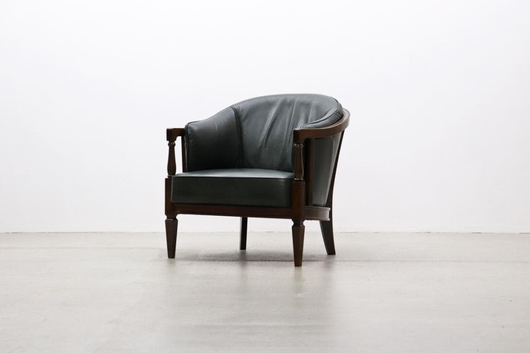 カリモク ドマーニ クイーンズライフ クラシカル 本革 レザー 1P ソファ