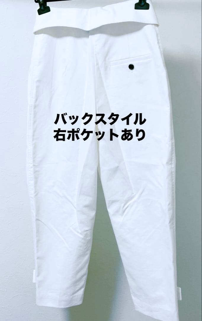 新品タグ付き3.1フィリップ・リム XSウエストデザイン白ボタン付きカーゴパンツ