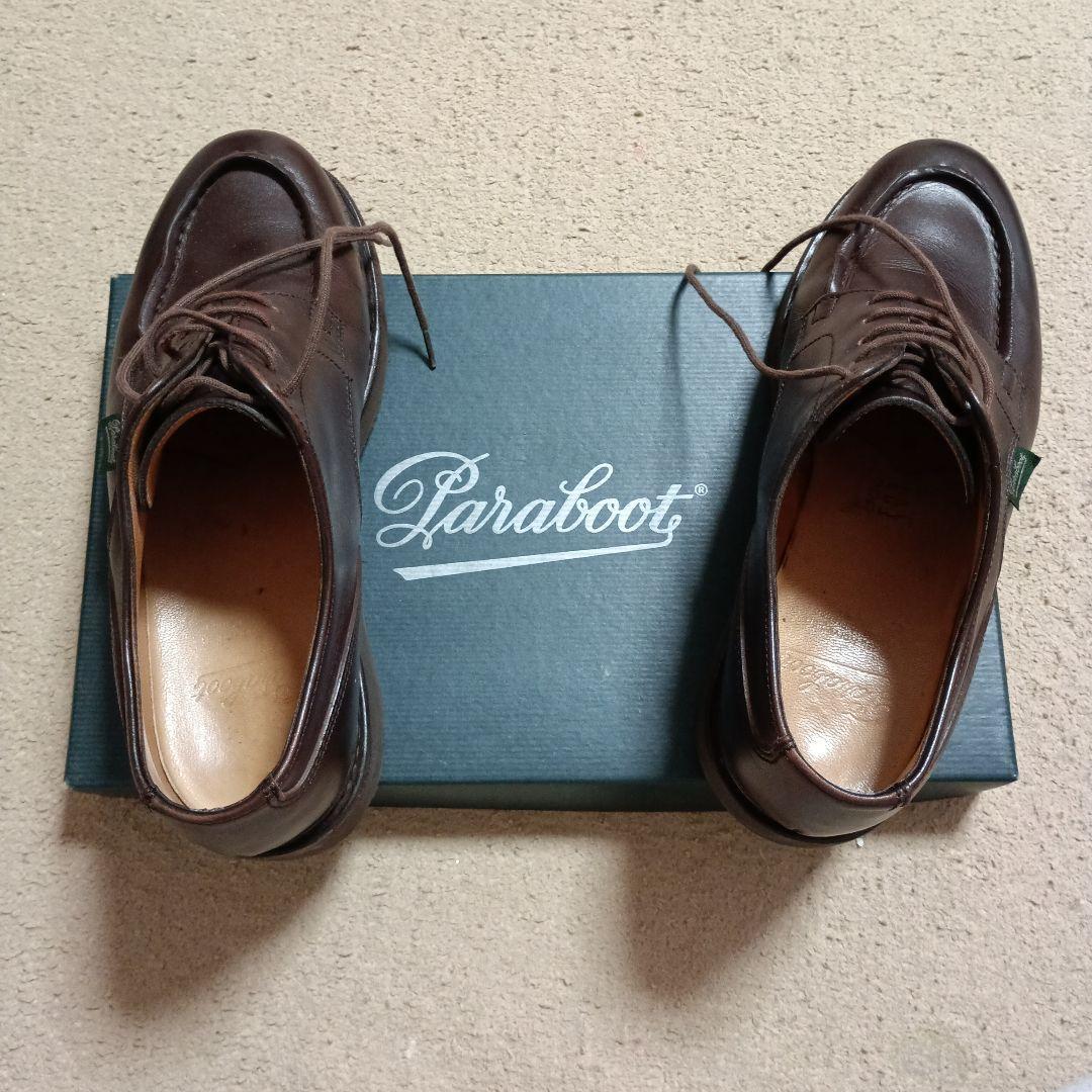 Paraboot ブラウン レザー ドレスシューズ