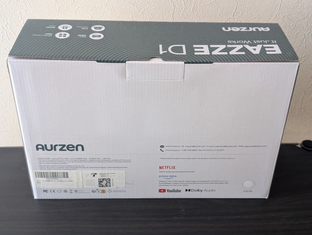 プロジェクター 1080P 4K 200ANSI Aurzen EAZZE D1