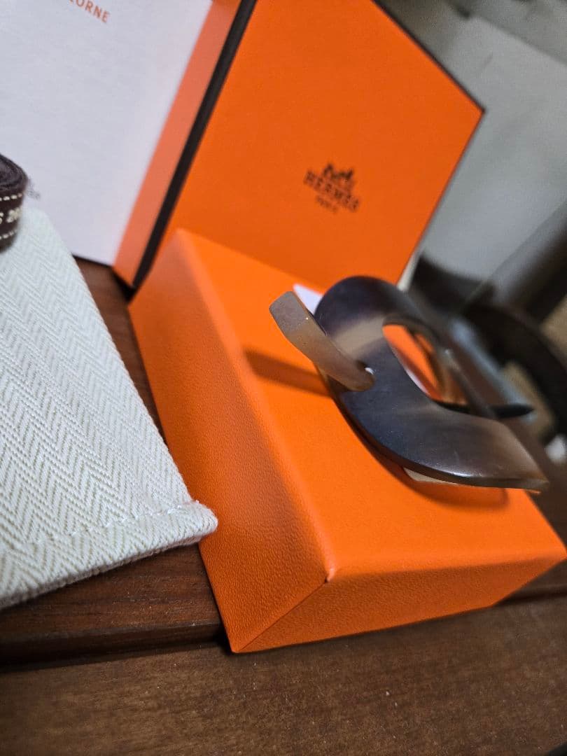 最安値⭐希少⭐唯一無二の芸術品、エルメスのバッファローホーン かんざし