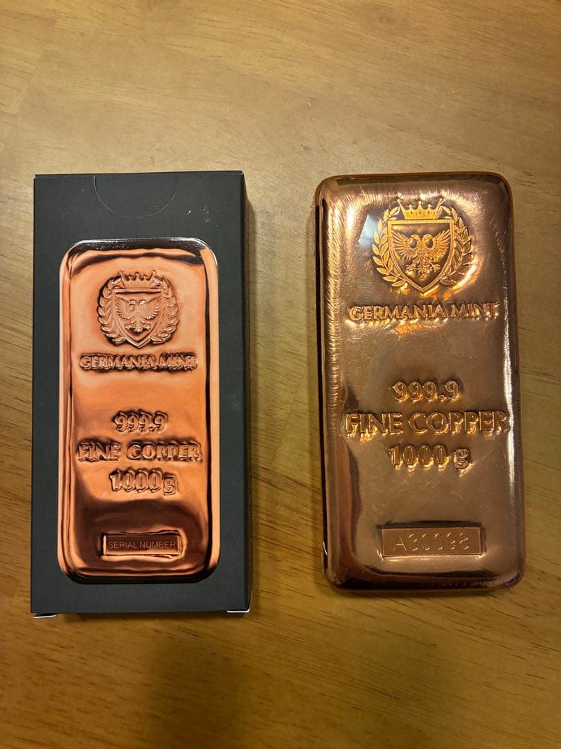 ⭐︎美品　GERMANIA MINT 999.9 純銅バー 1000g
