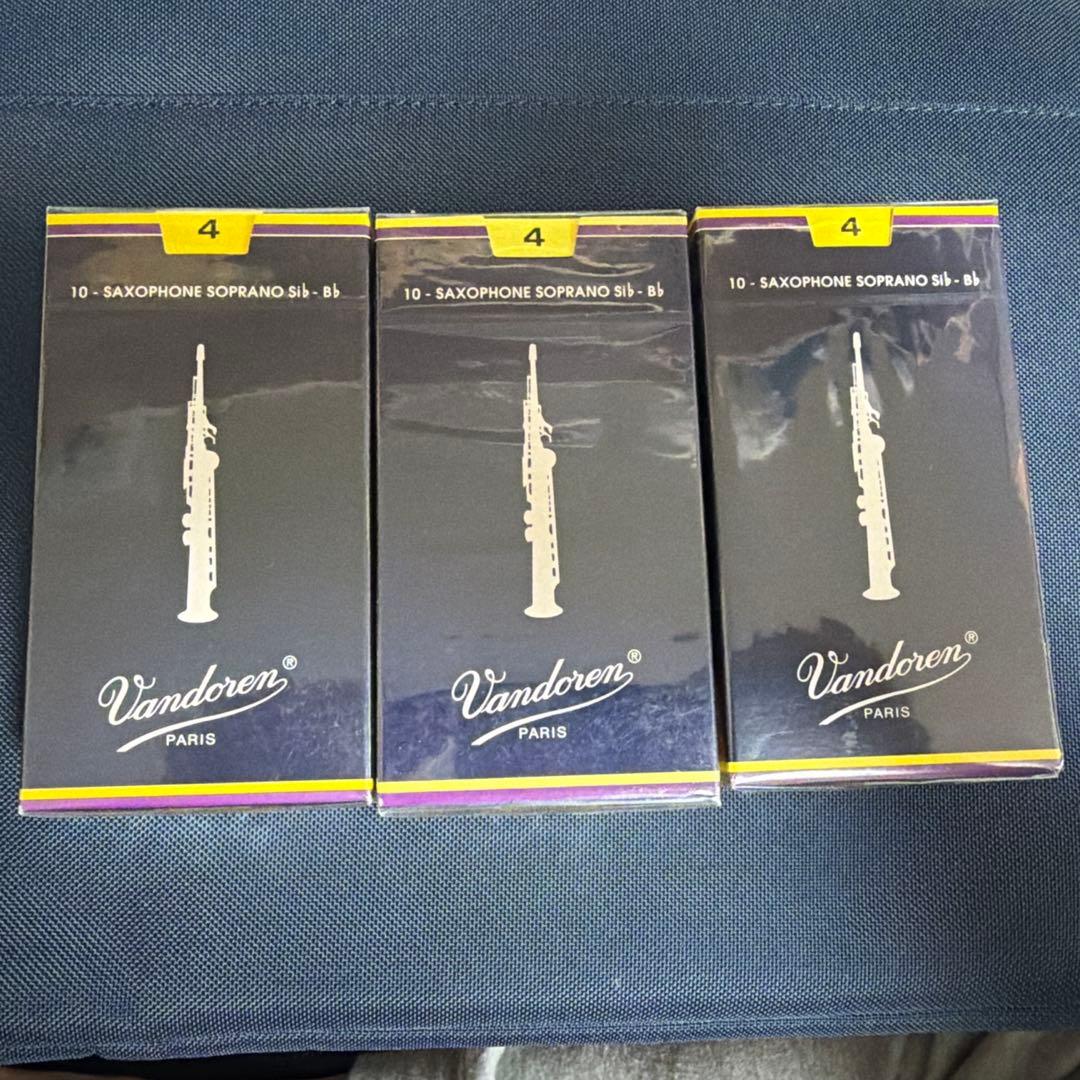 バンドレン　ソプラノサックスリード　青箱4番　3箱セット