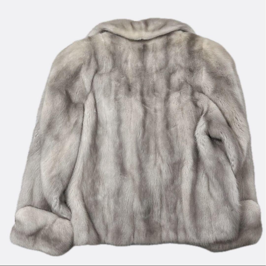 SAGA MINK サファイアミンク シルバー ボリュームグレー 毛皮 コート