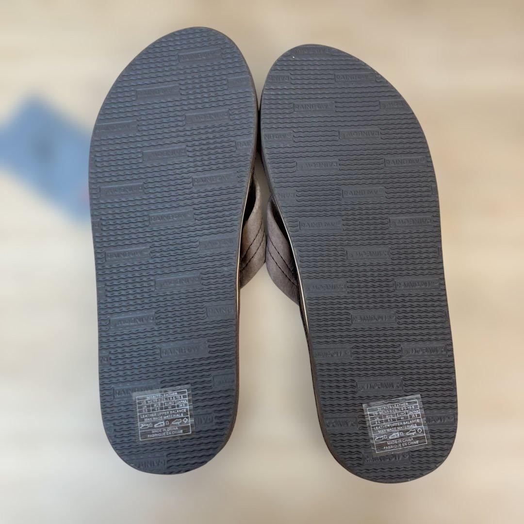 未使用タグ付き レインボーサンダル ブラウン メンズL 26.5-27.5①