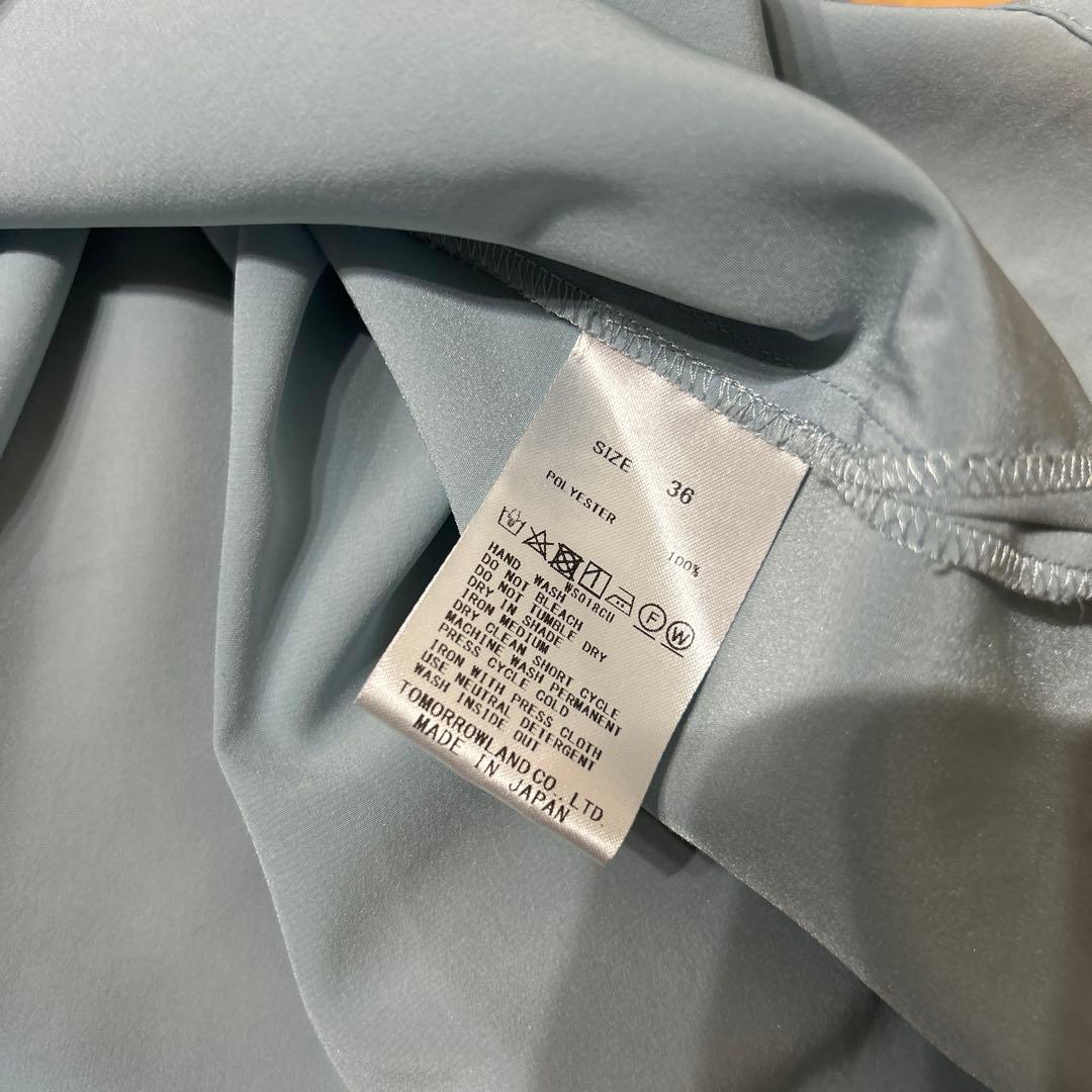 TOMORROWLAND ボールジィ♡クリアデシン ボウタイブラウス 水色