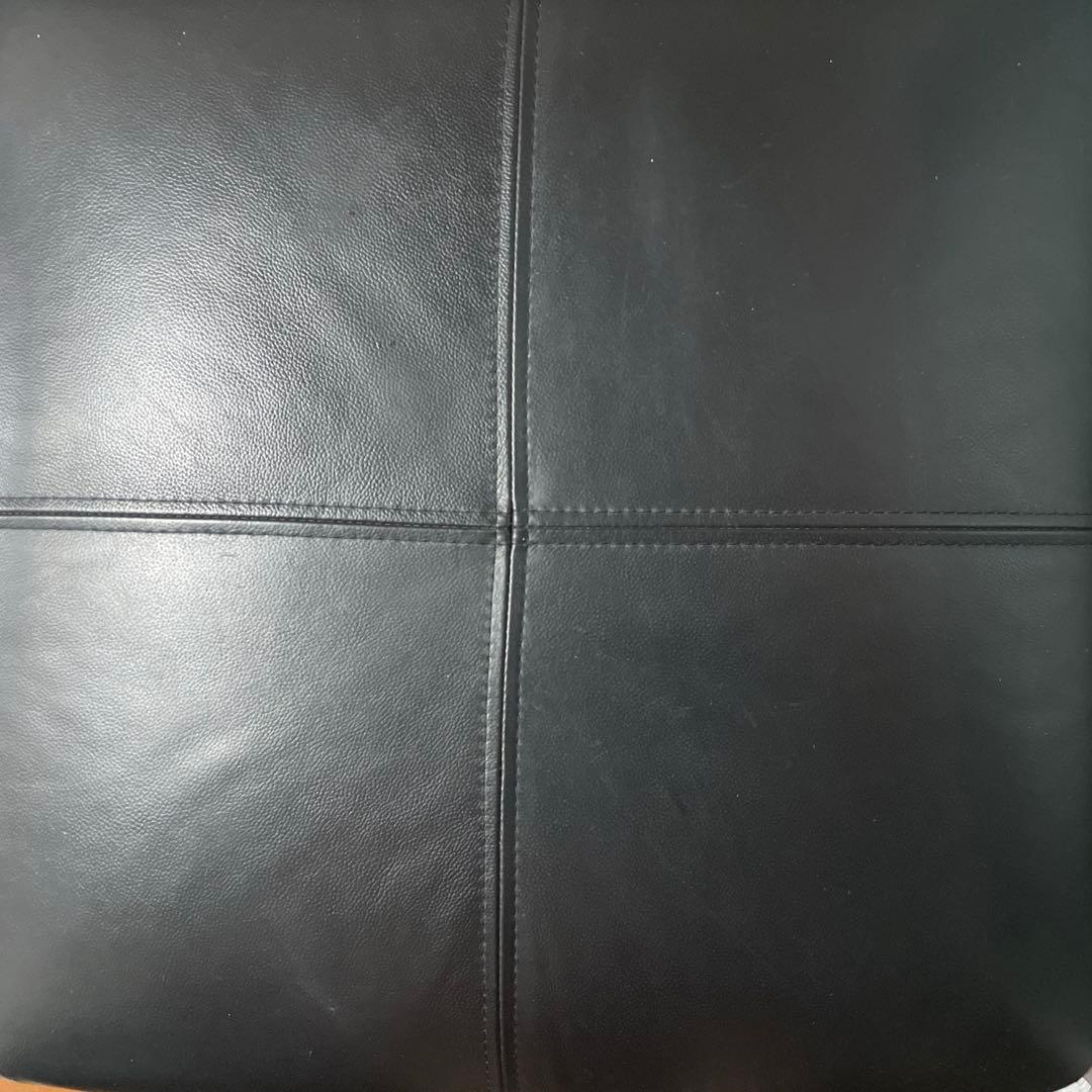 黒　オットマン　フットスツール