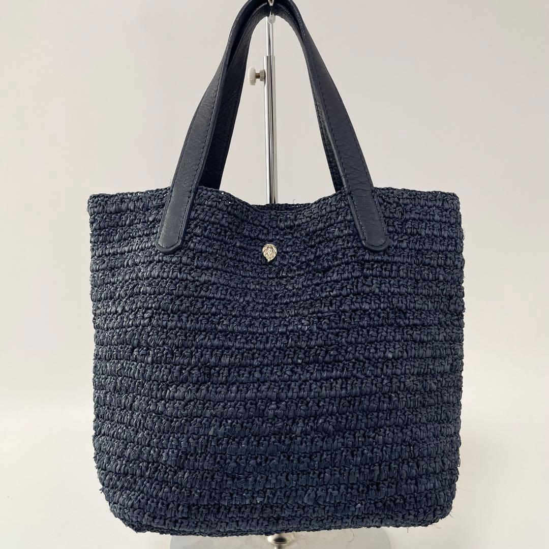 【美品】ヘレンカミンスキー　かごバック　ハンドバッグ　ネイビー