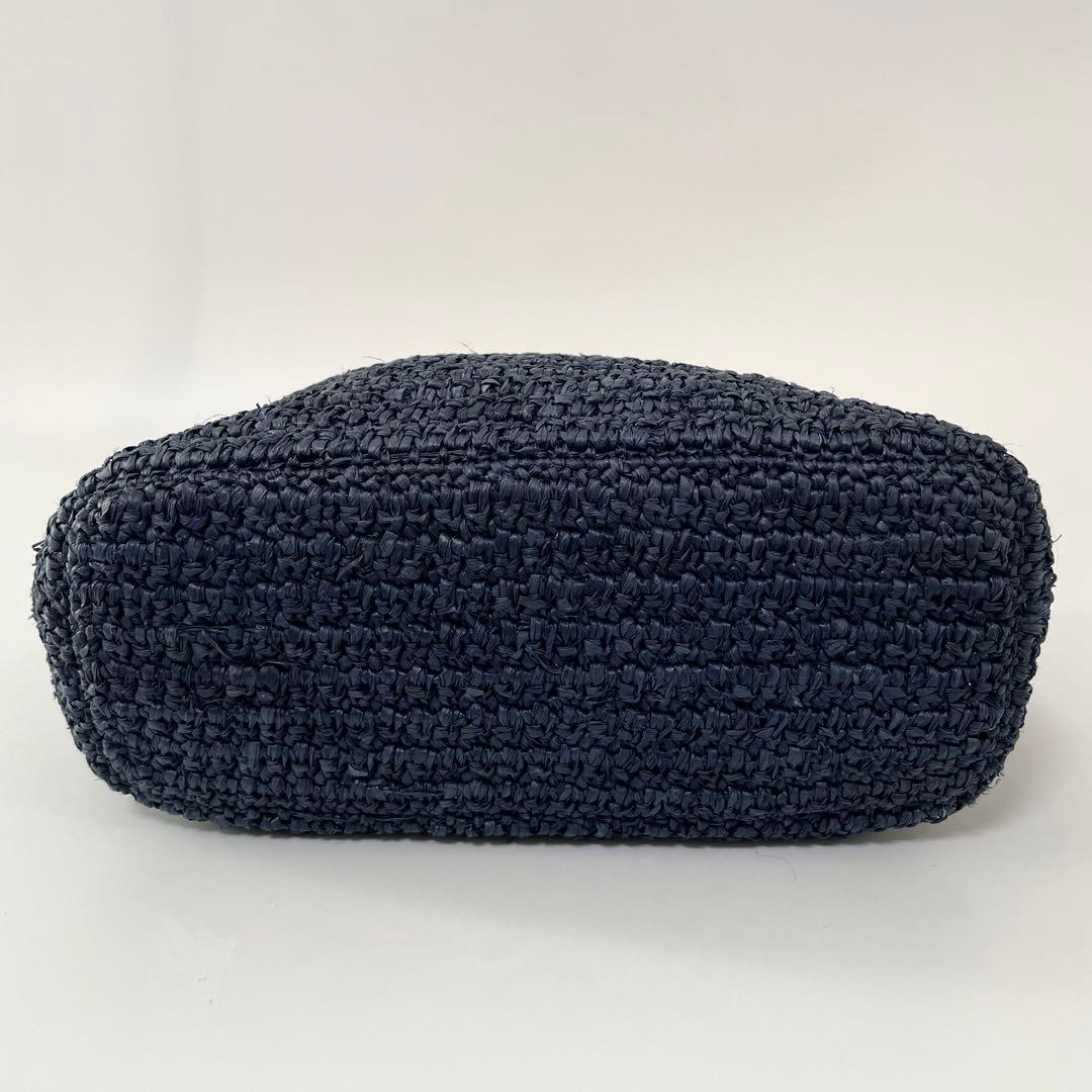 【美品】ヘレンカミンスキー　かごバック　ハンドバッグ　ネイビー