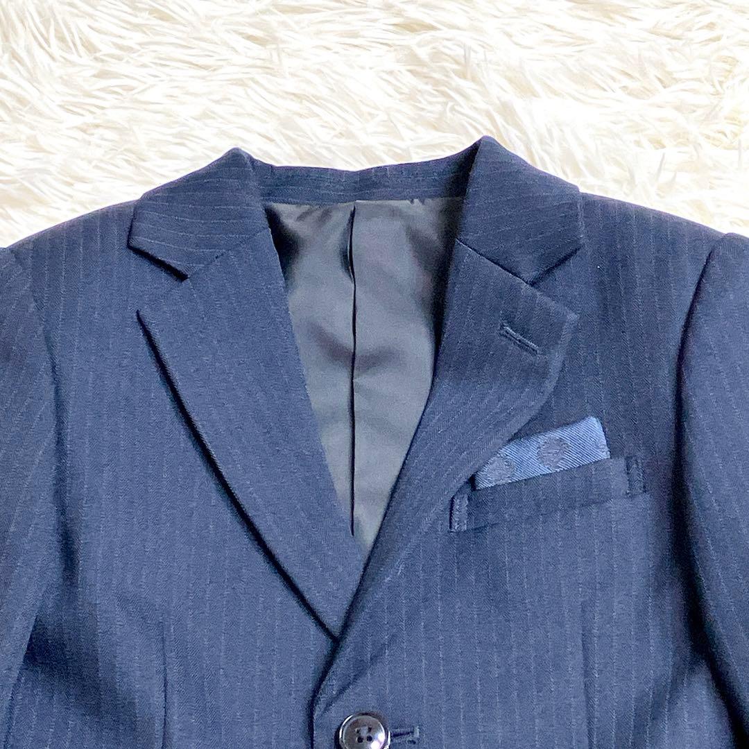 ビームス　男の子　フォーマル　セットアップ　紺色　ストライプ　110 5〜6才