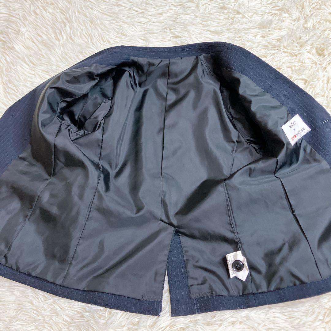 ビームス　男の子　フォーマル　セットアップ　紺色　ストライプ　110 5〜6才