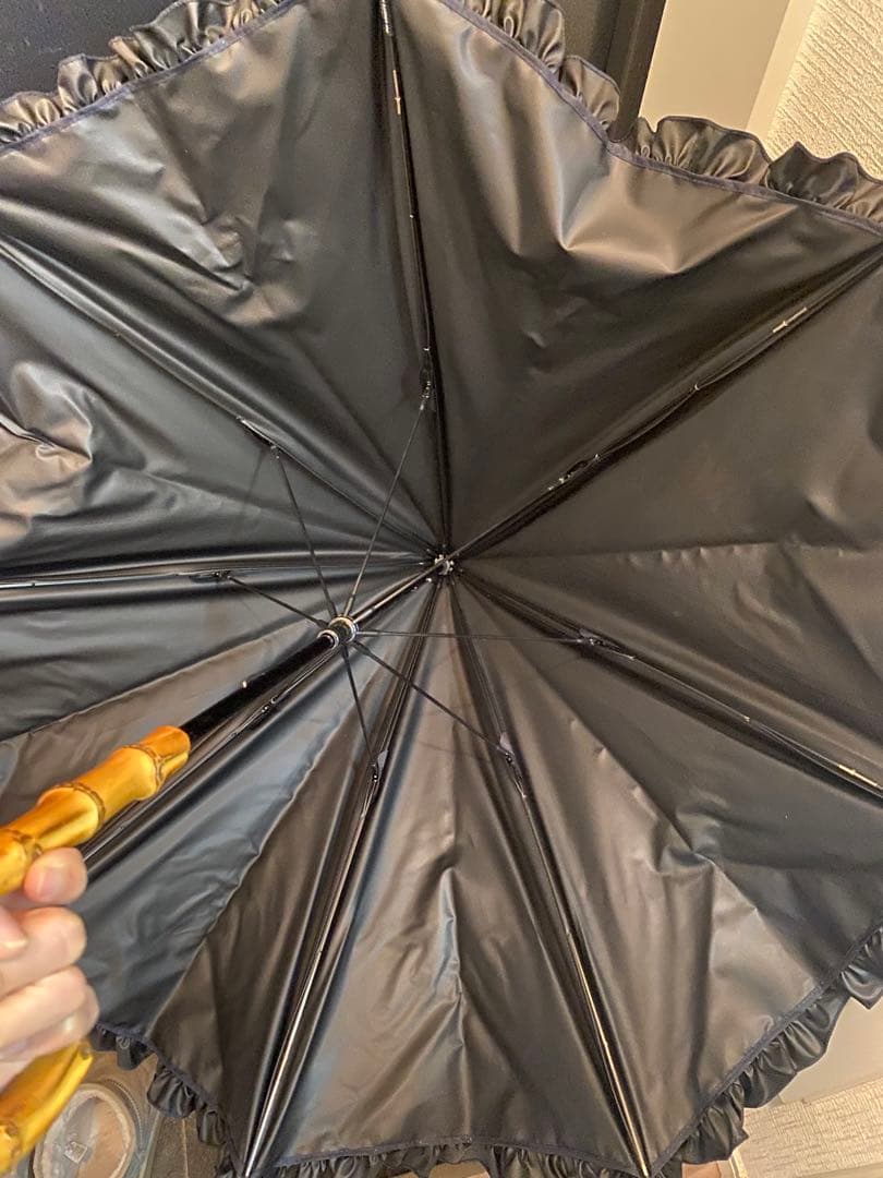 サンバリア100 Mサイズ　ネイビー　フリル