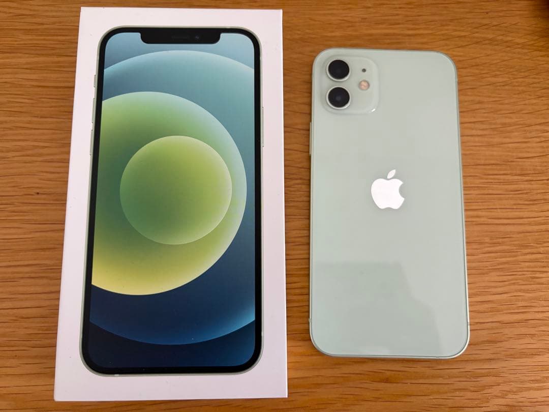 iPhone12 128GB グリーン　箱付き　ケーブル　初期化済
