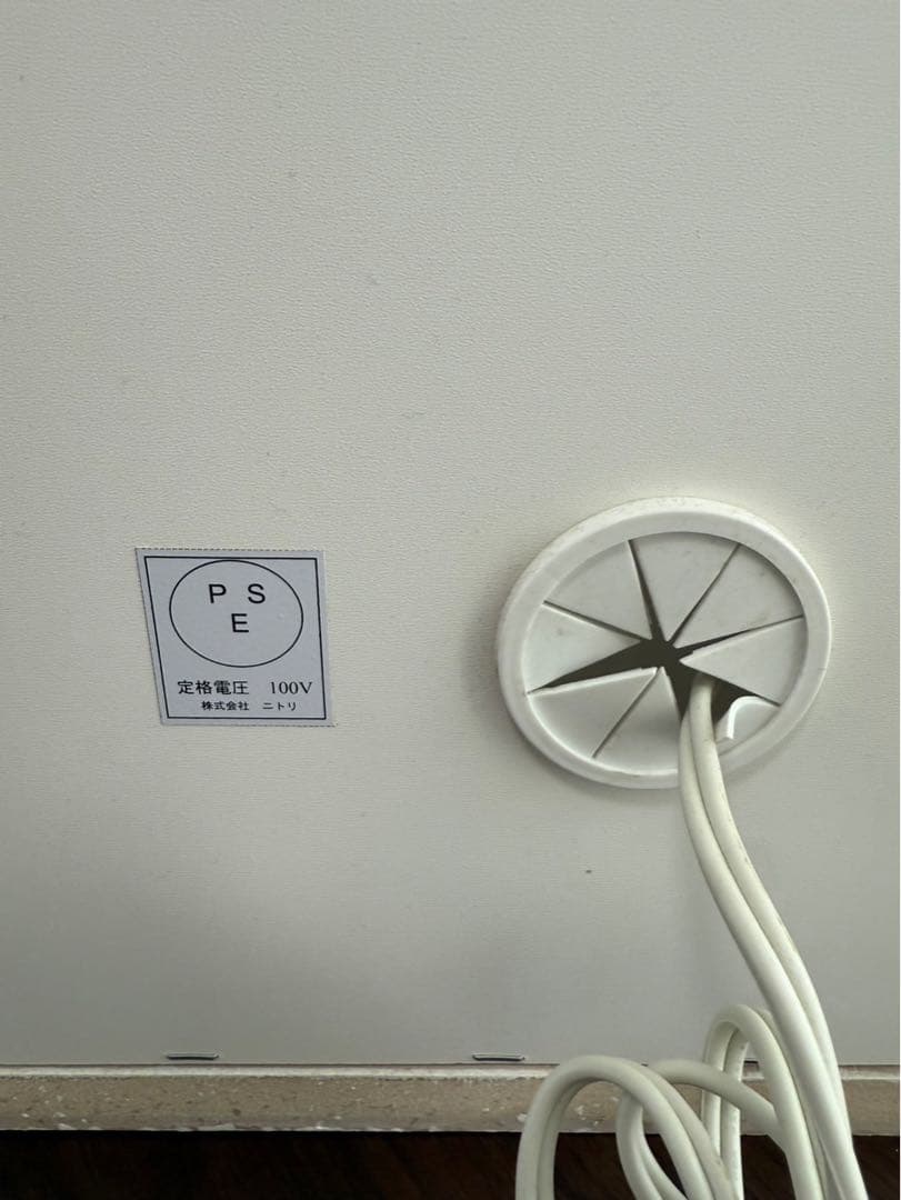 ホワイト食器棚 ガラス扉 引き出し付き