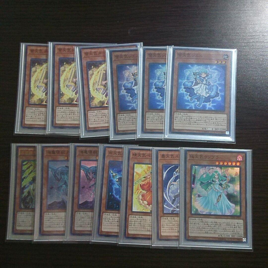 遊戯王【天気】デッキ スリーブ付/