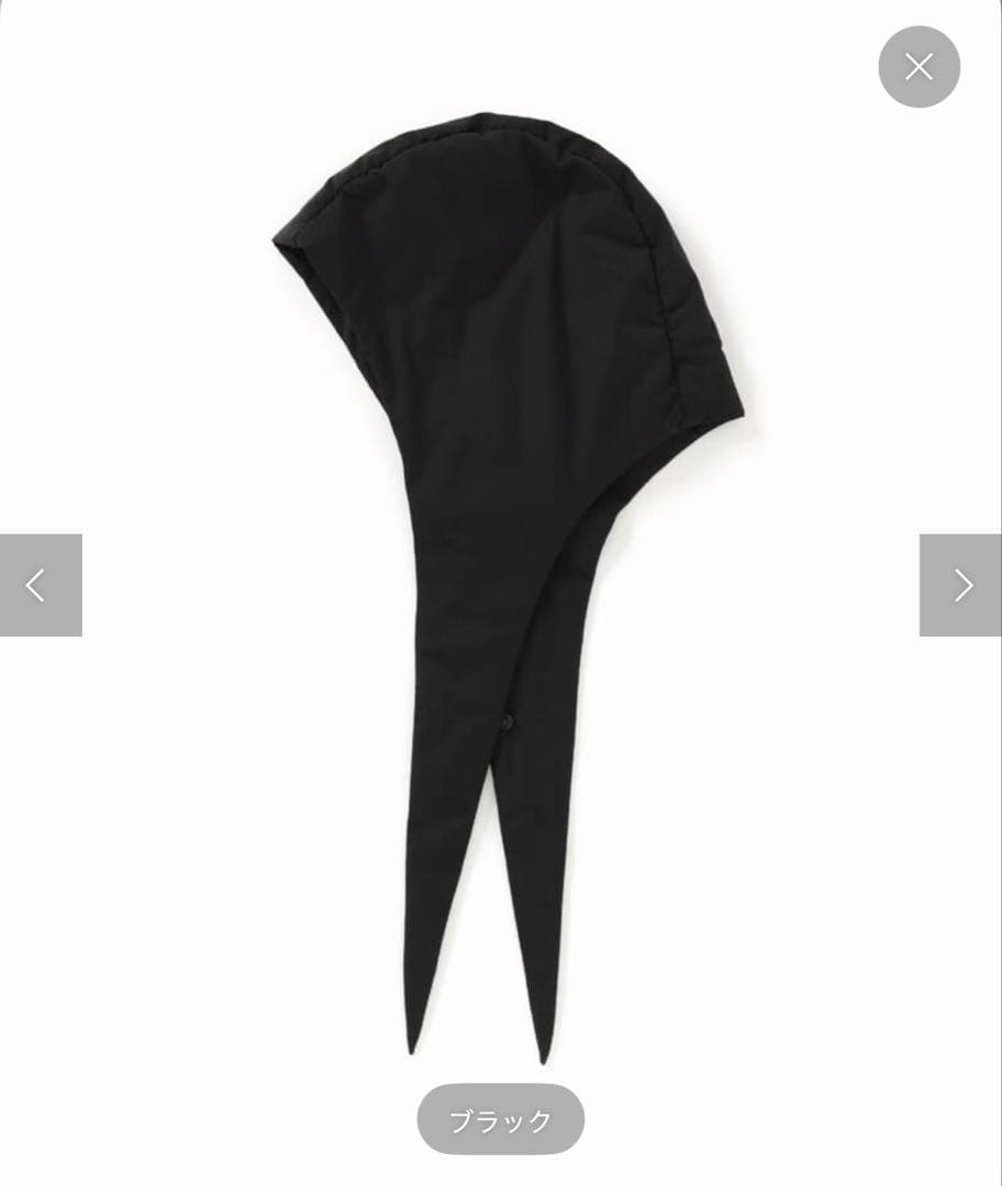 plage MY_puffer フード　ブラック