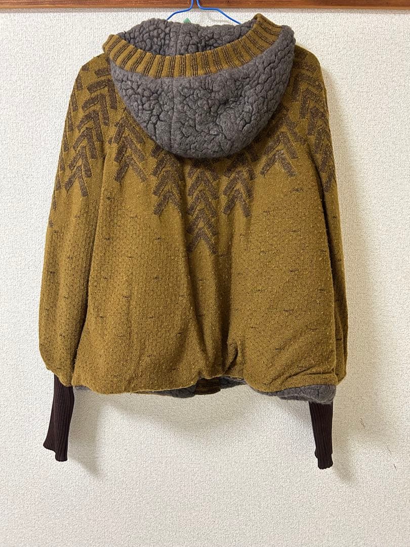 【専用】mina prhonenミナペルホネン ニットダウン ブルゾン フード付