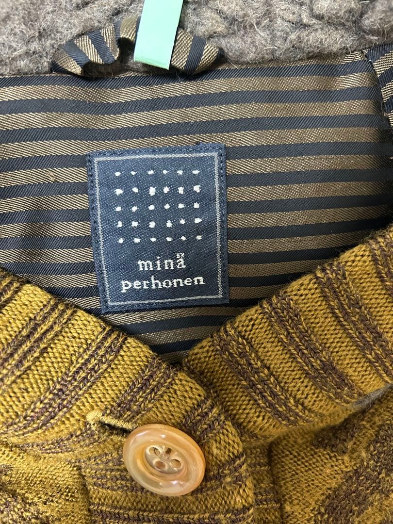 【専用】mina prhonenミナペルホネン ニットダウン ブルゾン フード付