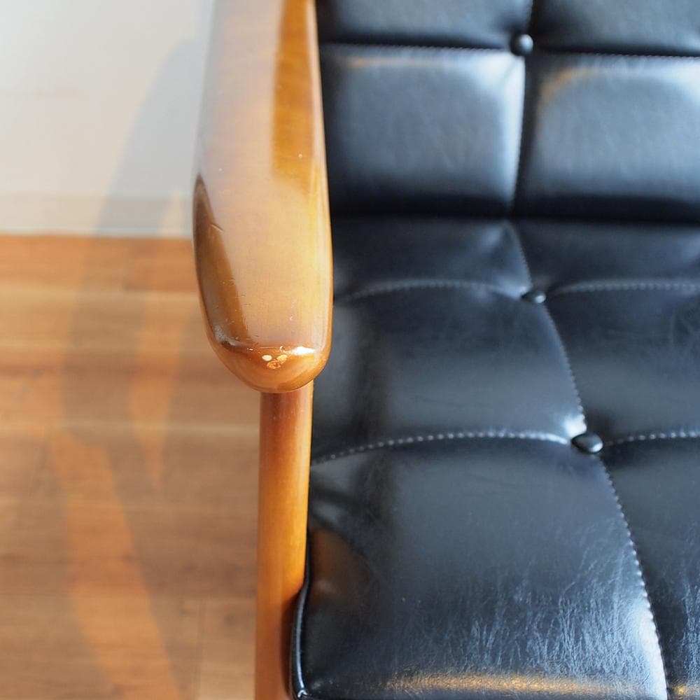 カリモク60 Kチェア スタンダードブラック 2シーター