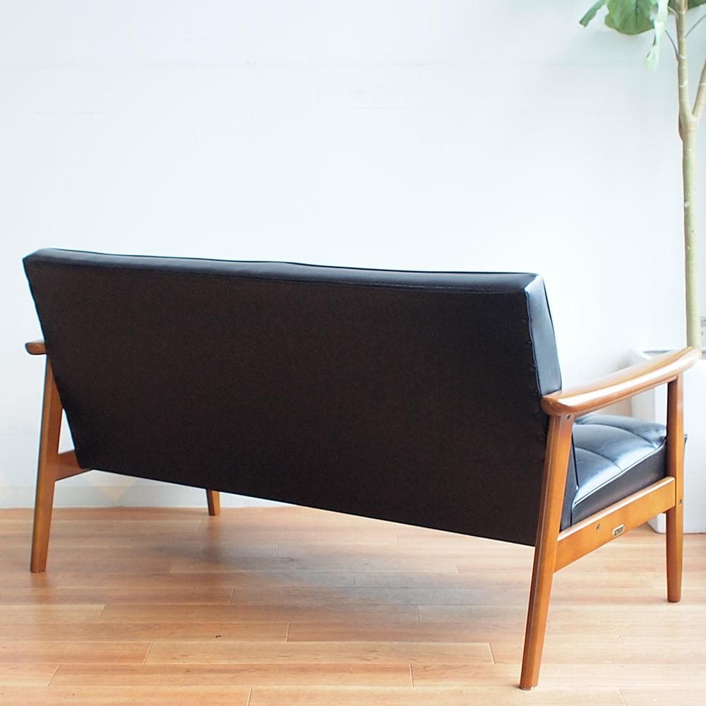 カリモク60 Kチェア スタンダードブラック 2シーター