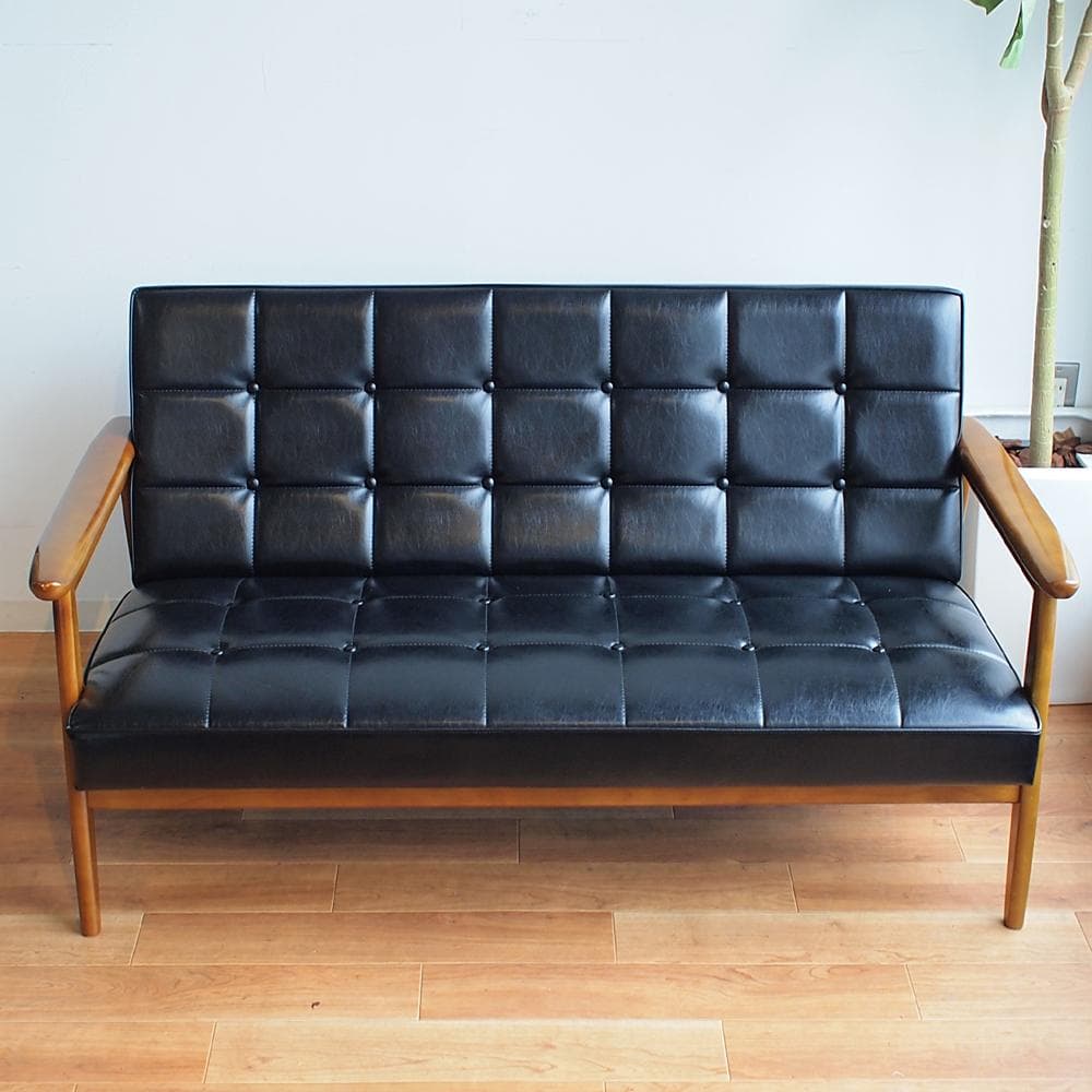 カリモク60 Kチェア スタンダードブラック 2シーター