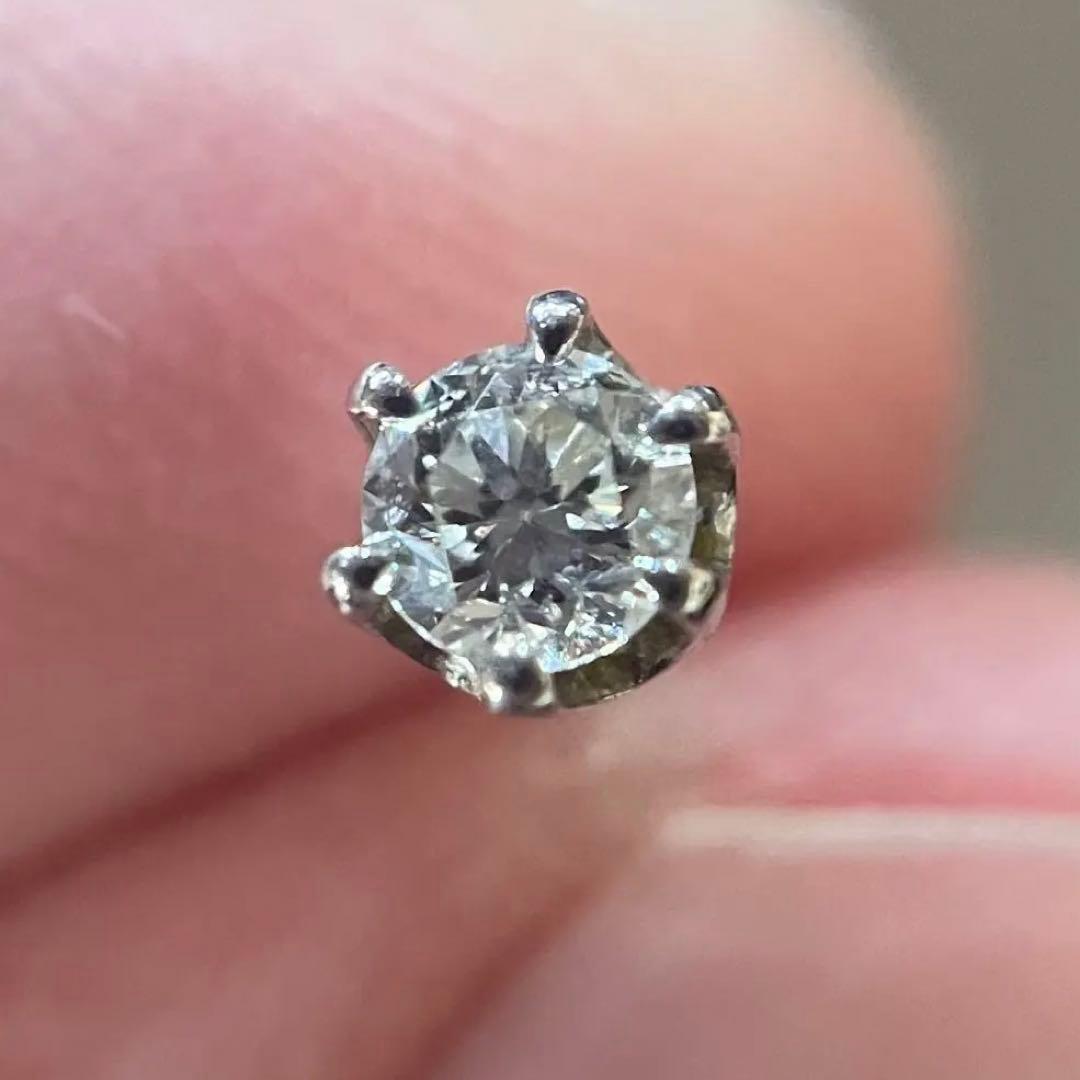 プラチナ900 天然ダイヤモンド 0, 10ct 　ピアス