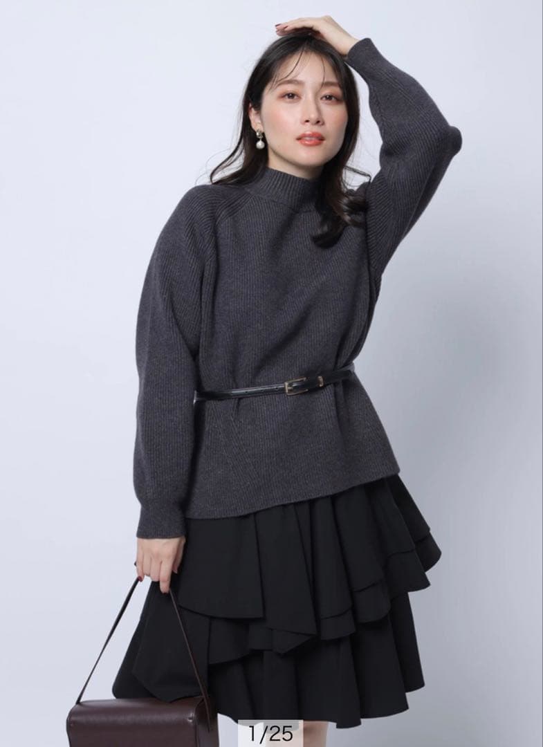 美品 アプワイザーリッシェ イレヘムレイヤードミニワンピSET ルミネ限定色