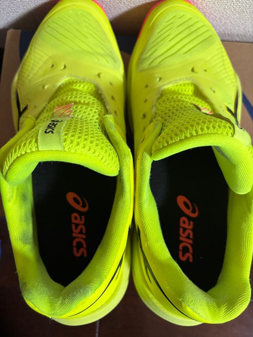 asics バレーボールシューズ 蛍光イエロー25.0cm