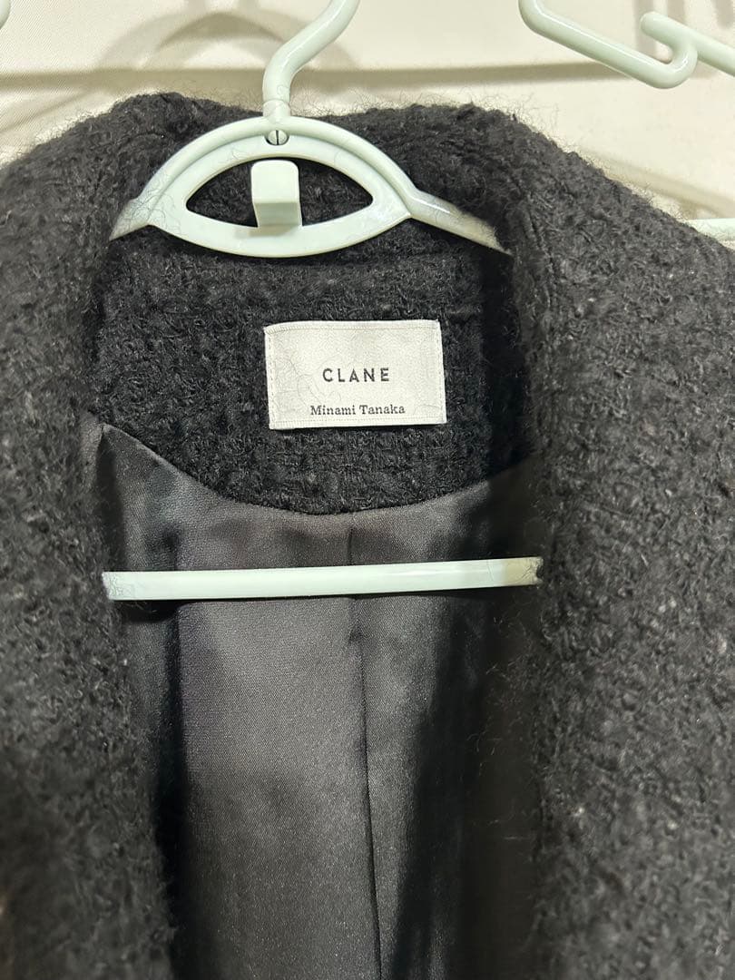 CLANE × Minami Tanakaツイードコートブラック