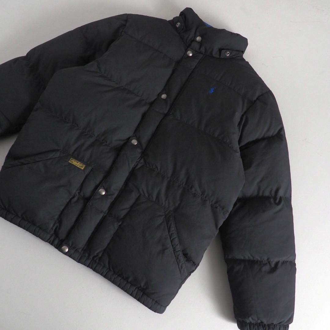 ラルフローレン　ダウンジャケット　肉厚　ブラック　青ポニー　美品