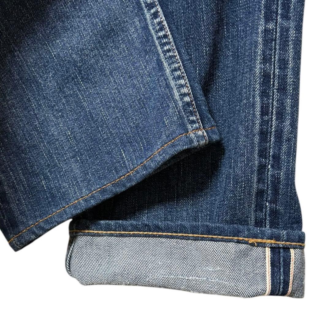 nanamica セルビッチデニム ヴィンテージフェード加工 赤耳 ヒゲ 34