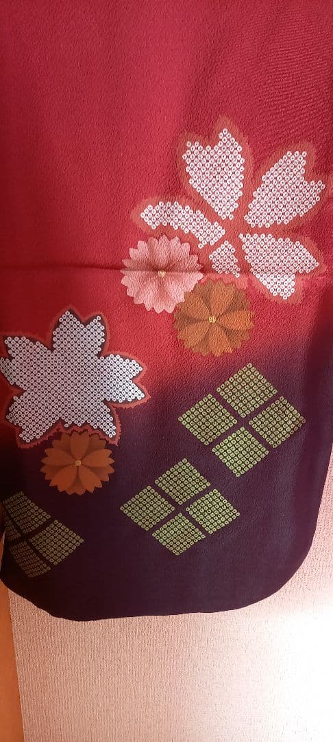 振袖セット 赤色 168cm着用