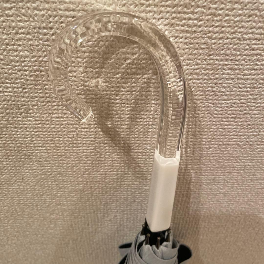 ❤️クリアハンドルが素敵サンバリア100 Mサイズ長傘 MOKU グレー 晴雨兼用