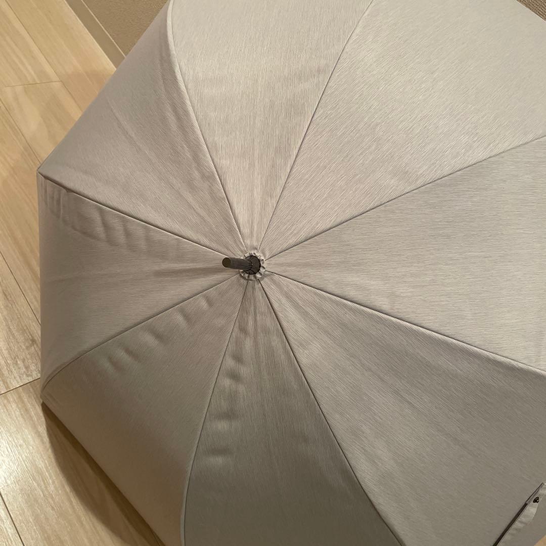❤️クリアハンドルが素敵サンバリア100 Mサイズ長傘 MOKU グレー 晴雨兼用