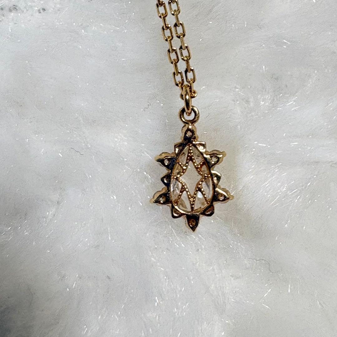 な*ん様 ノジェス ホワイトトパーズ K10ネックレス