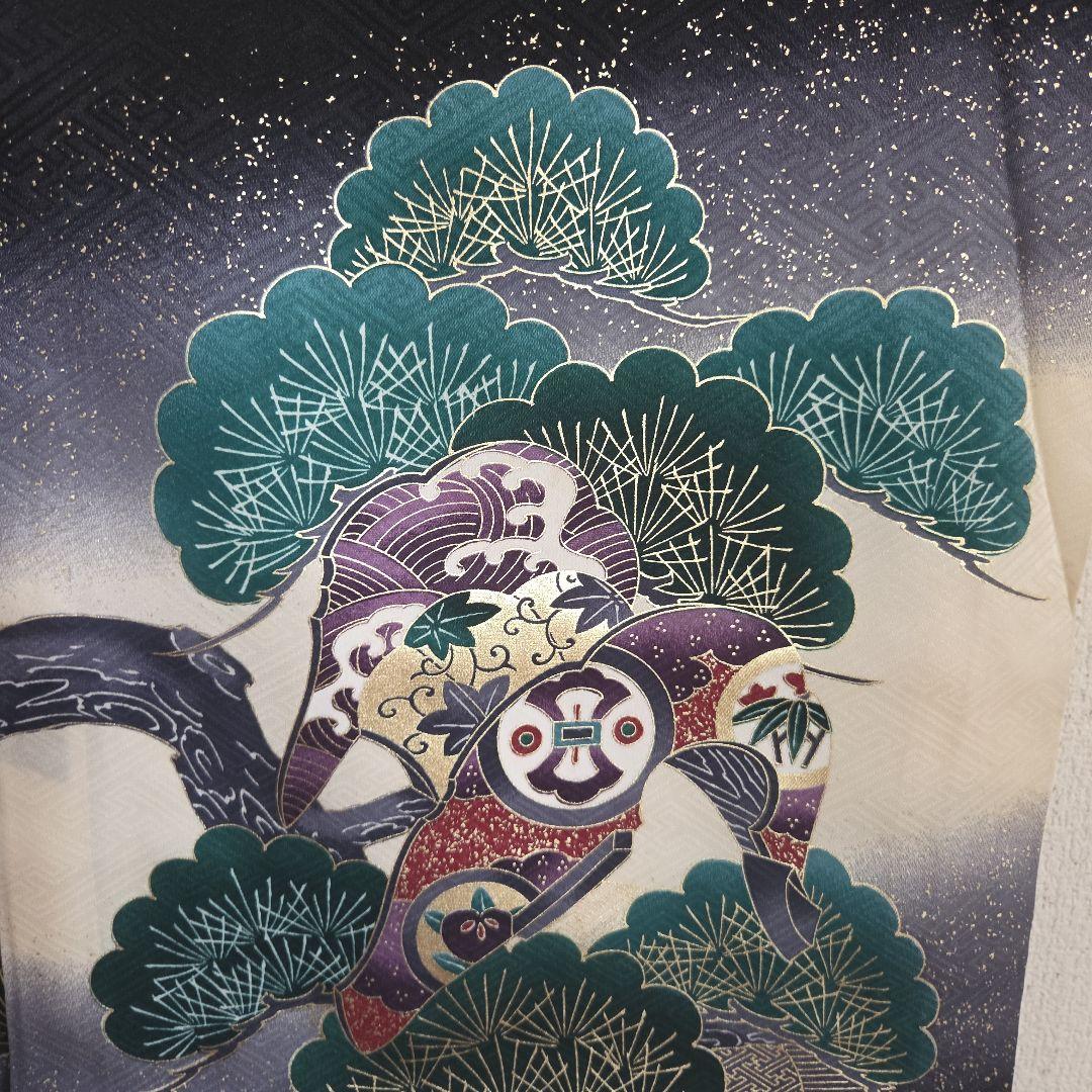 み　　No35. 正絹　男の子お祝い着物　産着長襦袢付き　七五三