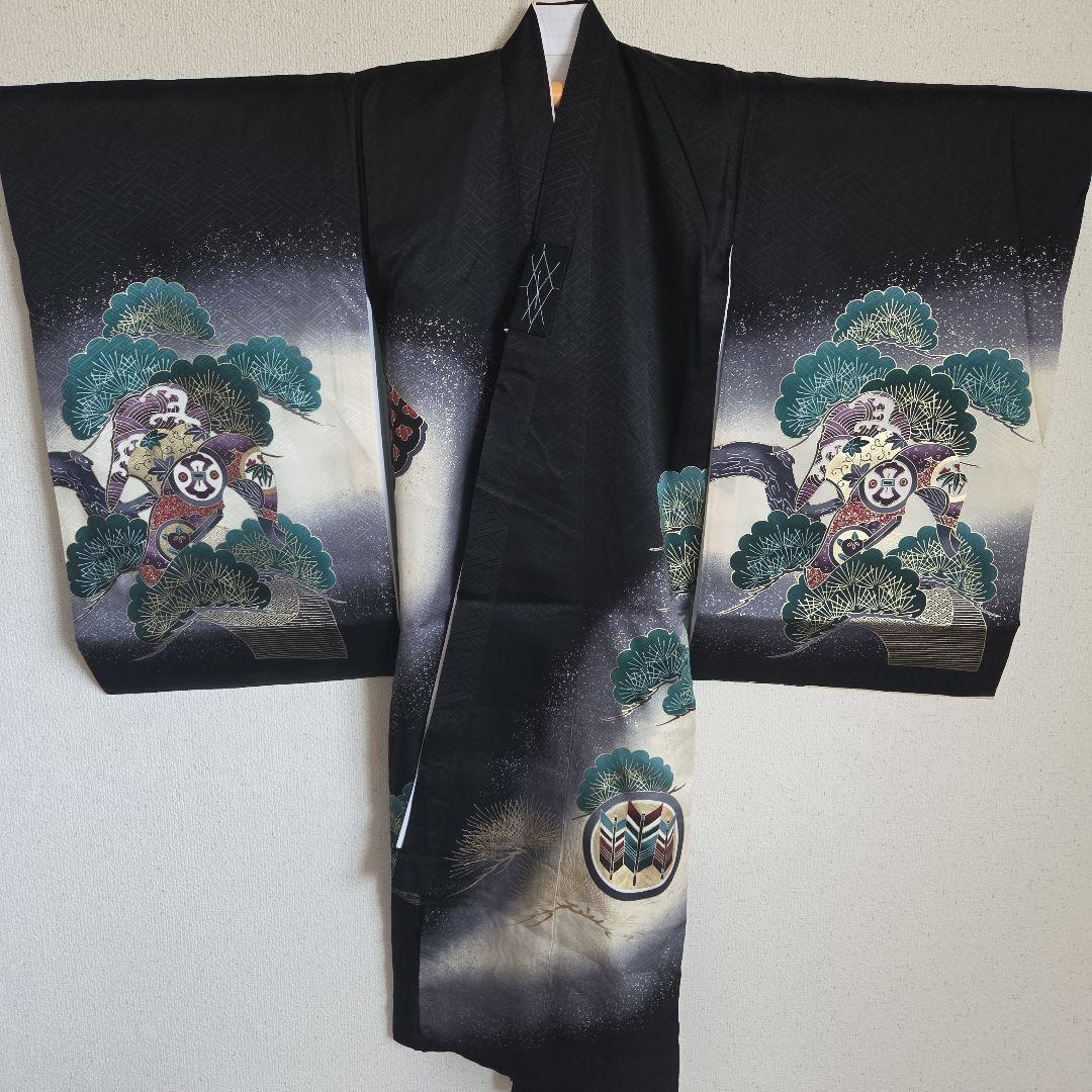 み　　No35. 正絹　男の子お祝い着物　産着長襦袢付き　七五三