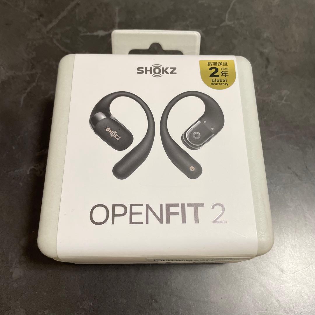 SHOKZ OPENFIT 2 ワイヤレスイヤホン ブラック