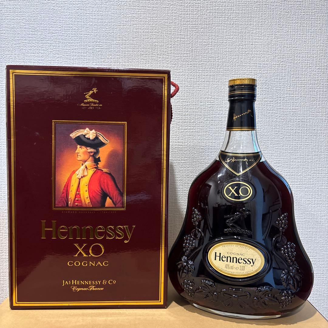 ヘネシー XO 金キャップ ボトル 3000ml 40％ 箱付コニャック 未開封