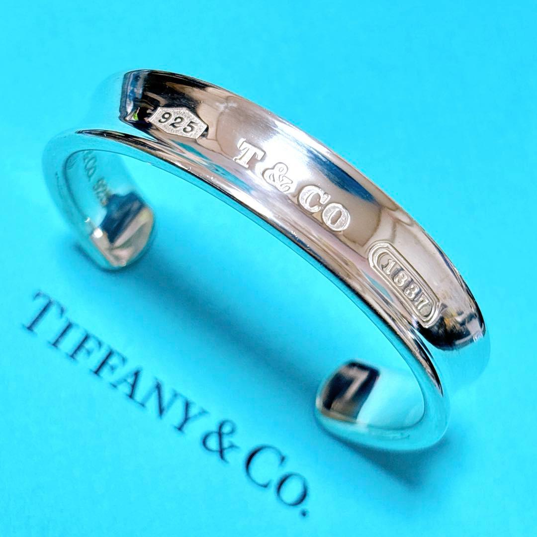 【美品】ティファニー ナローカフ ワイドバングル ブレスレット SV925