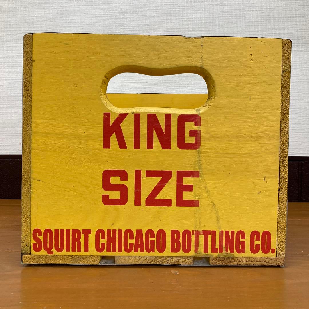 N391① ビンテージ ウッドクレート SQUIRT スクワート・ボーイ レトロ