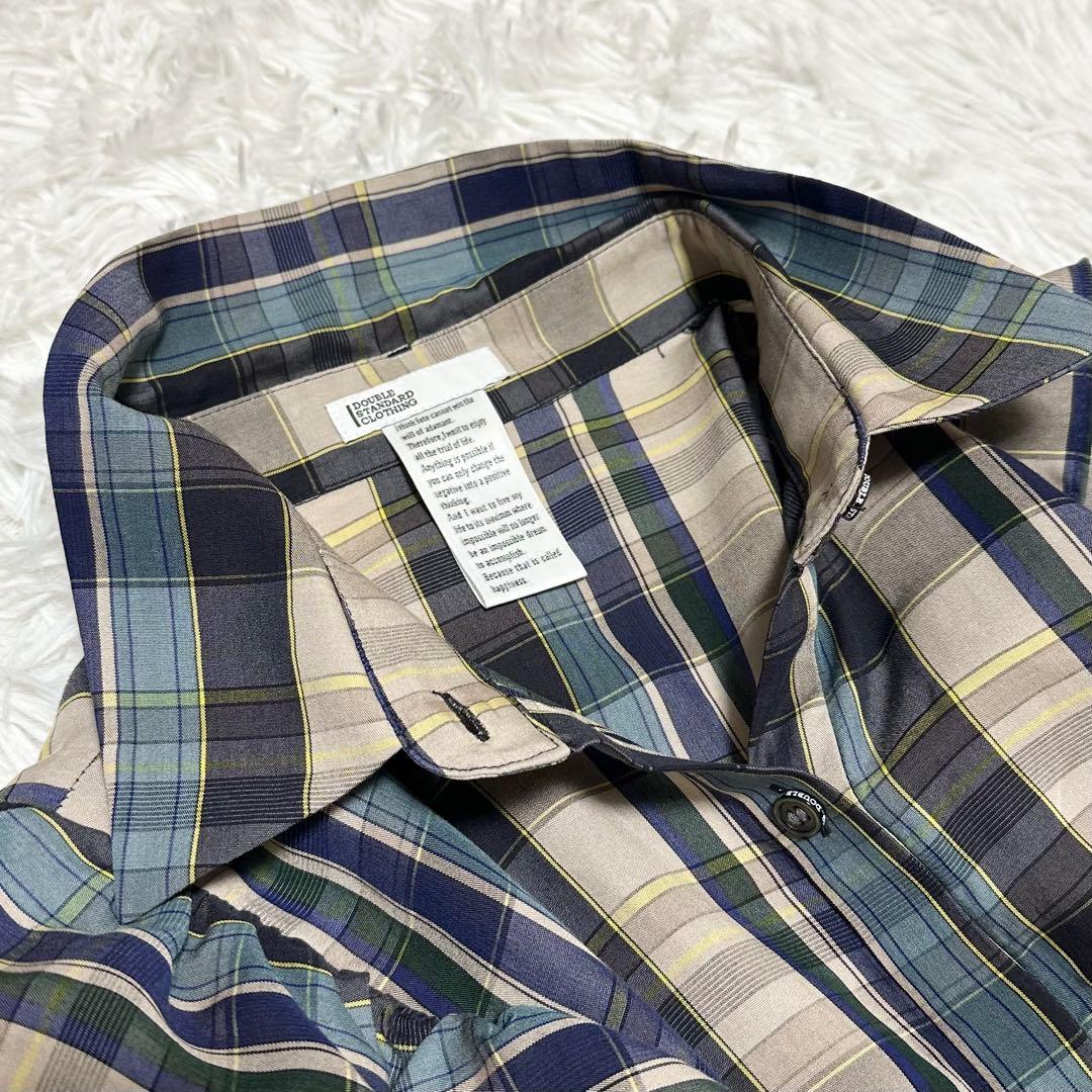 美品✨ダブルスタンダードクロージング コンパクトテンセルチェックロングワンピース