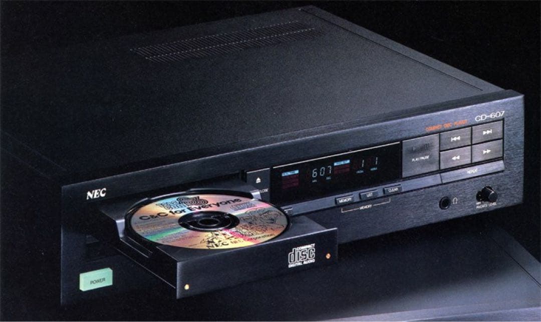 1980年代製　名機NEC CD607  CDプレーヤー