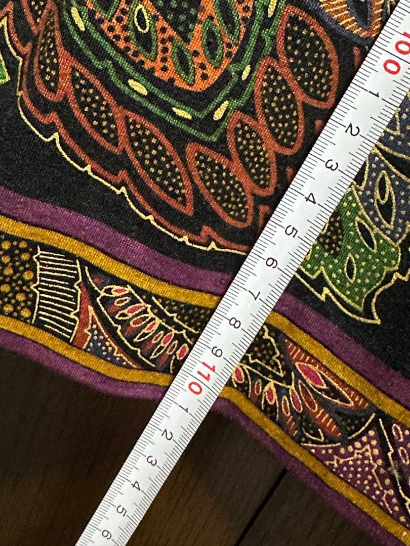 LEONARD ペイズリー柄 長袖 ロングワンピース ベルト付