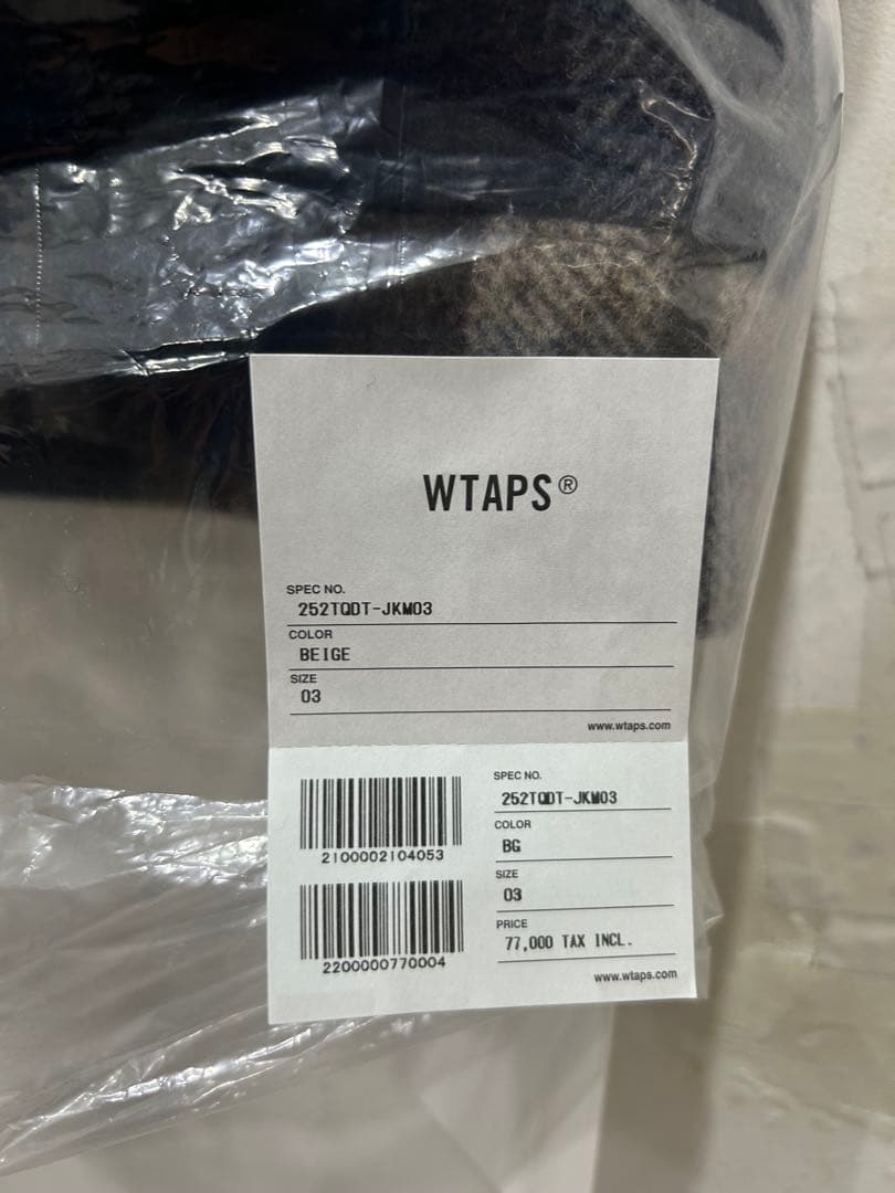 25AW WTAPS WRECKER MELTON BEIGE ベージュ
