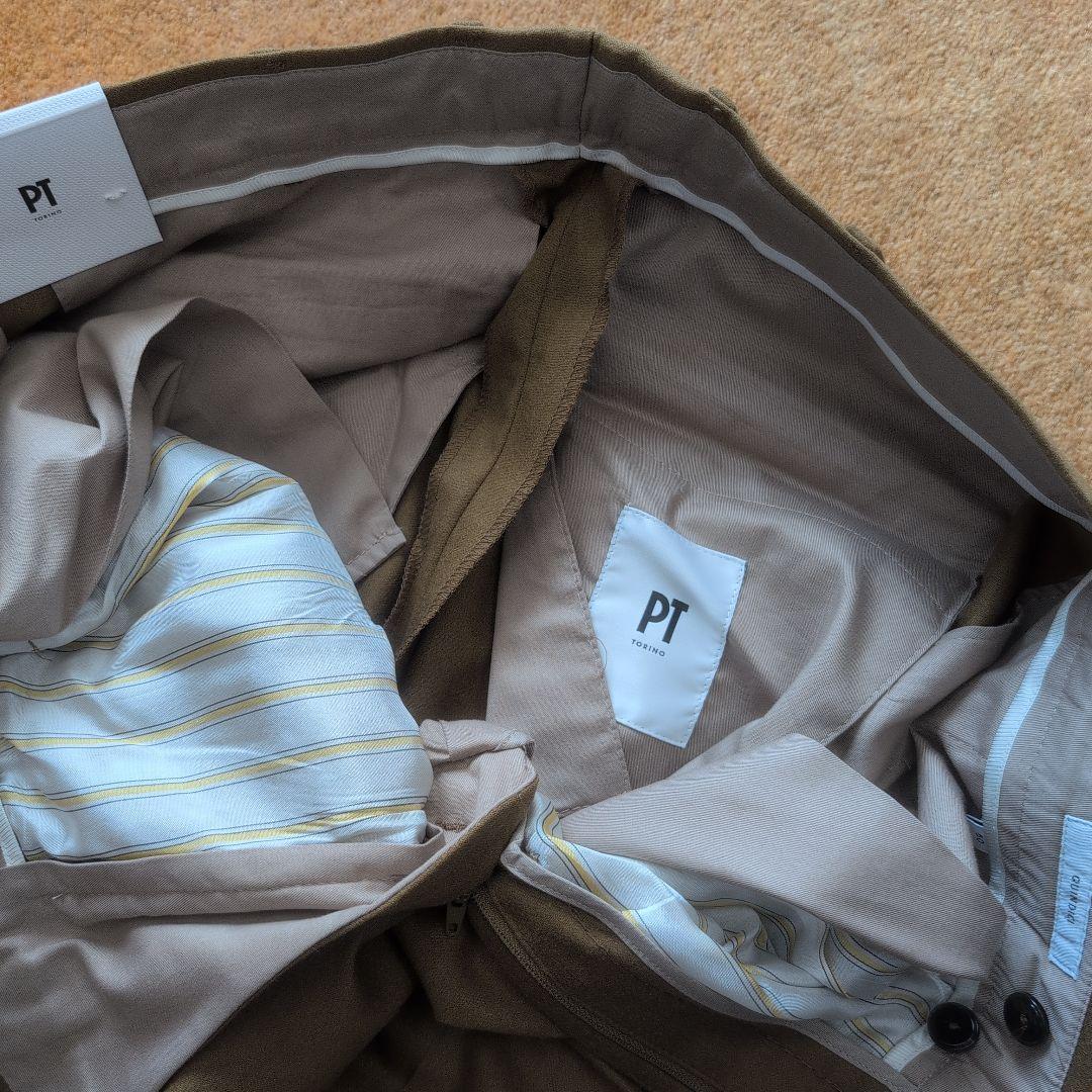 未使用 PT TORINO ウール スラックス トゥモローランド　ワイドパンツ