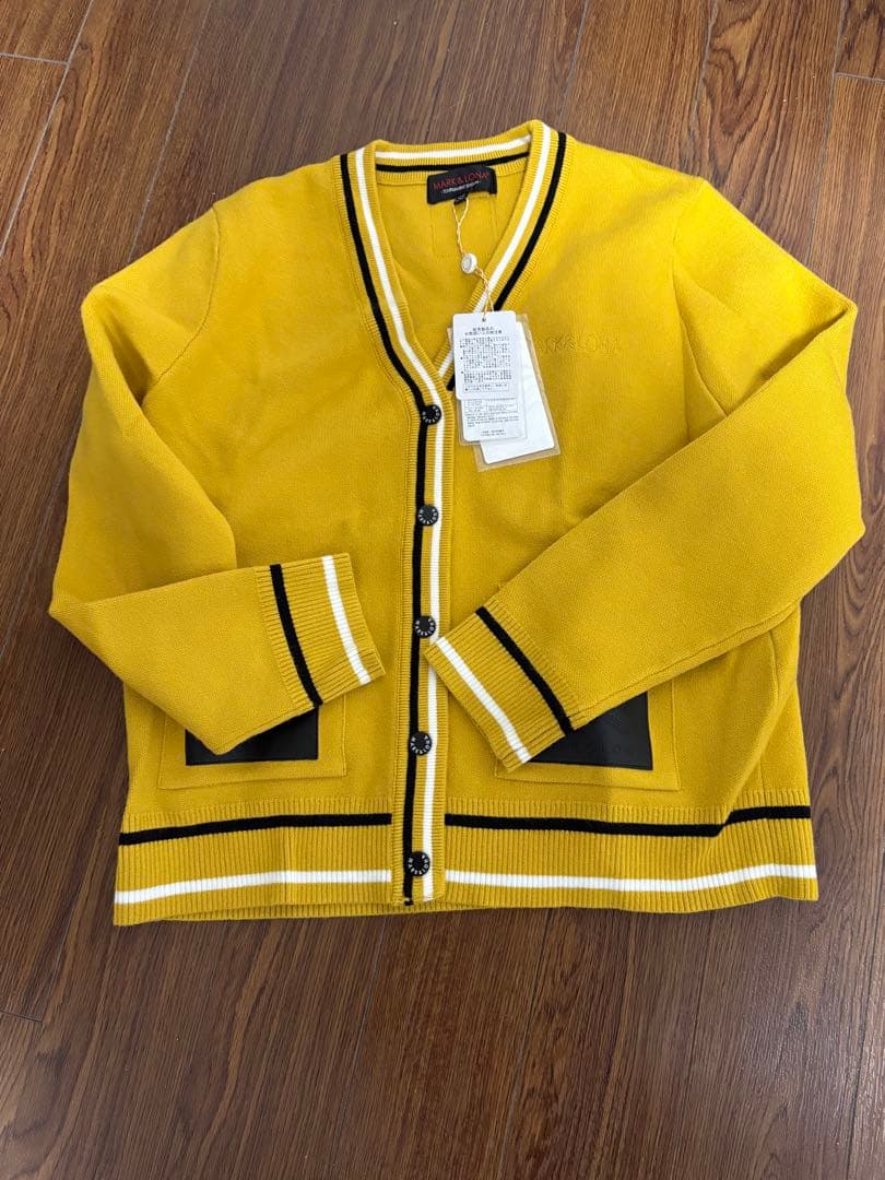 MARK&LONA イエロー カーディガン